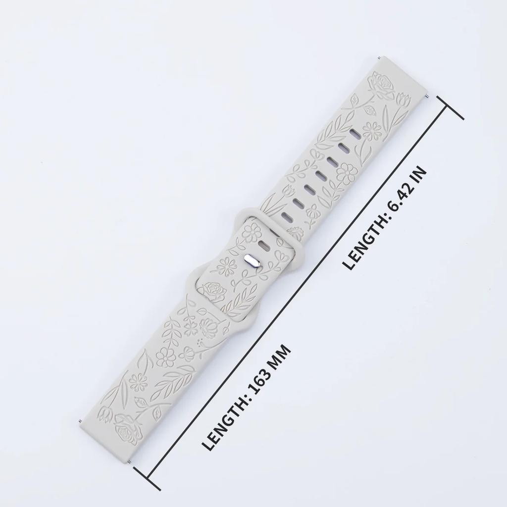 Prints Design Strap for Samsung Galaxy Fit 3 Watch Band Silicone Engraving Bracelet for Samsung Galaxy Fit 3 Floral Wristband