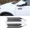 Car Air Flow Fender Side Vent Chrome Grille Shark Gill Decor Styling Stickers