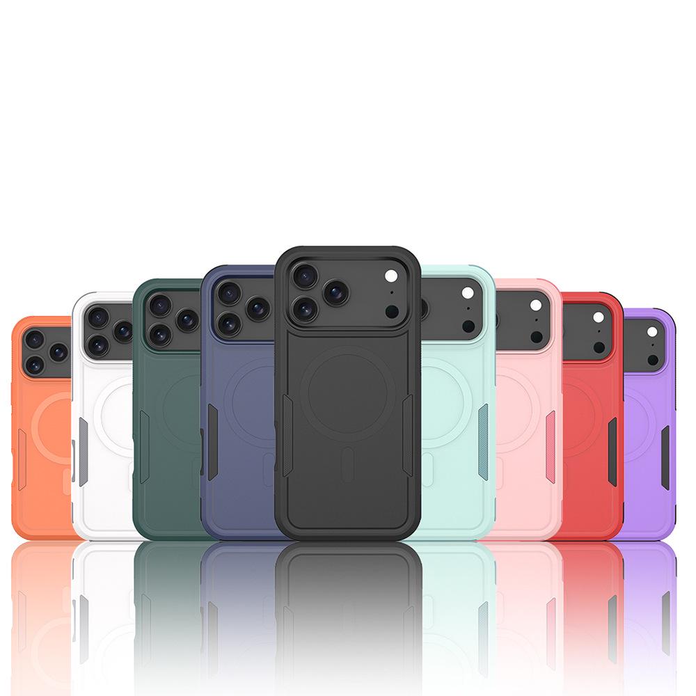 Custodia per telefono Apple 17 Pro Max a prova di caduta di grado militare a doppio strato