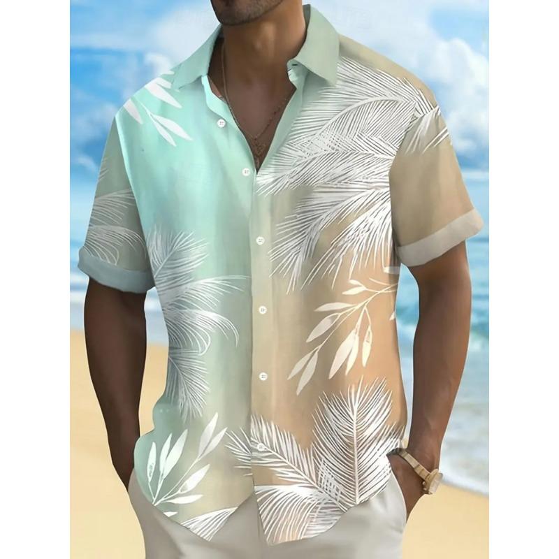 Hawaiian-style 3D Pineapple Printed Men's Shirt Beach And Sand Dune Men's Short-sleeved Shirt Summer Daily Casual Men's Shirt