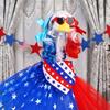 Patriotic Porch Goose Outfits 4th of July Lawn Goose Clothes with Tutu Skirt