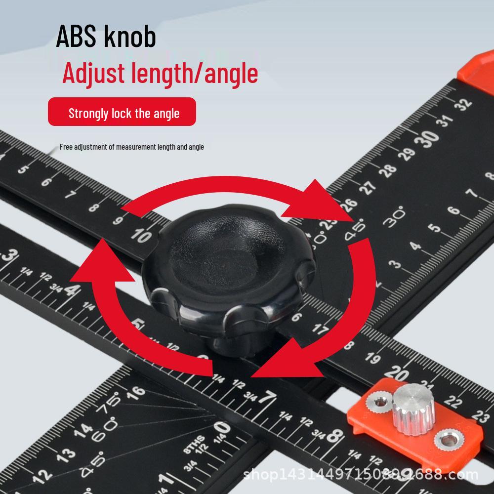 Multifunctional T-square and Punching Positioning Ruler