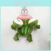 Niedlicher grüner Plüschfrosch-Schlüsselanhänger, süßes Cartoon-Kuscheltier für Mädchen, Geschenk