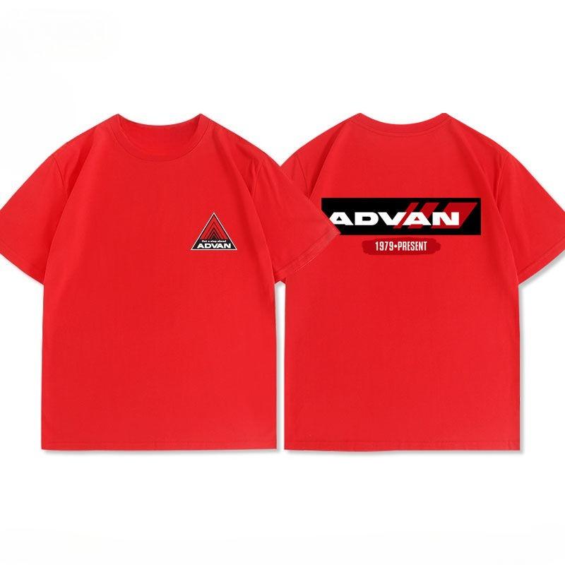 Japan JDM Modified Yokohama Advan Wheel Hub Short-sleeved Clothing Summer and WoCasual Wear Loose Cotton T-shirt
