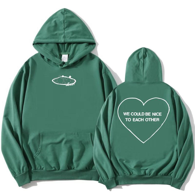 Nice To Each Other Hoodies Olivia Dean Singer Graphic Sweatshirts Long Sleeve Fleece Hooded Pullovers Fashion Women Hoodie