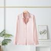 Women's Mulberry Silk White Satin Shirt - Long-Sleeved, Loose Fit, Elegant Commute Top
