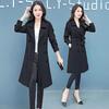 Schicker koreanischer Damen-Midilang-Trenchcoat – Frühjahr/Herbst-Kollektion 2025, großer Kragen, Übergröße, schlankmachende Oberbekleidung