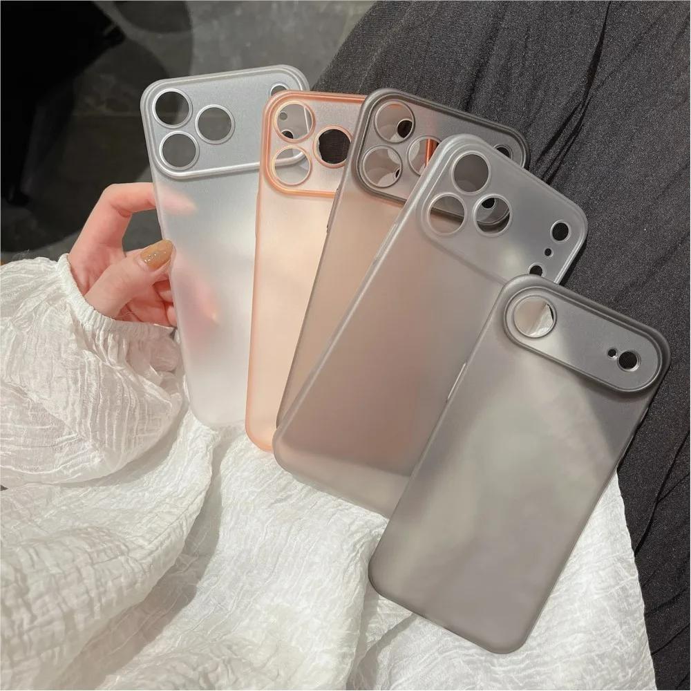 Ultra Thin 0.3mm Matte Transparent PP Hard Case for iPhone 17 pro Max Orange Clear Soft Shell Cover Compatible with iPhone Air