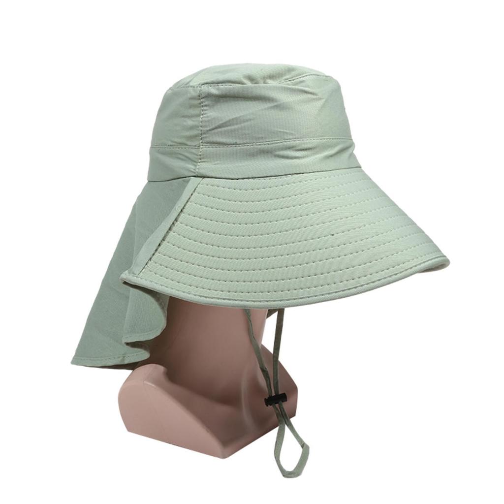 Women Summer Sun Hat Solid Color Fisherman Cap Ladies Visors High Quality Anti-UV Wide Brim Neck Protection Sunshade Hats