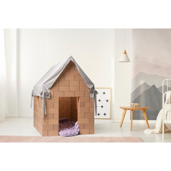 XXL Blocs de construction de bricolage Maison de jeu pour enfants, Maison de jeux de grand carton pour enfants, Kit de construction