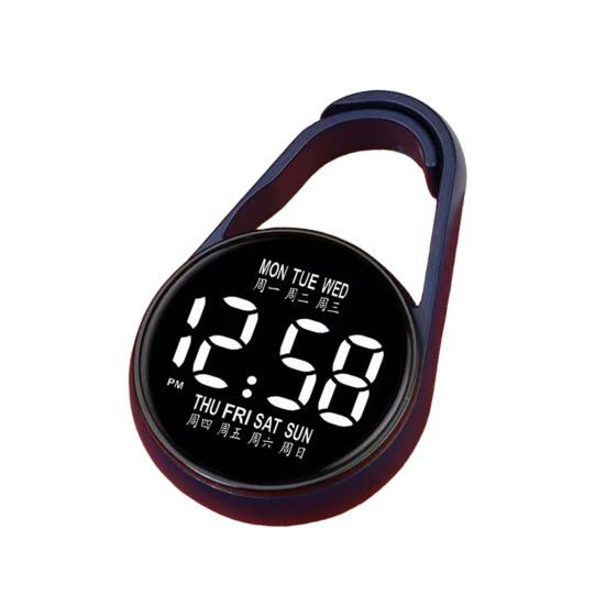 Examination Keychain Digital Watch Pocket LED Touch Watch Portable Clip-On Watch for Belt Backpack Students School Exams