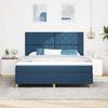 Boxspring Bed with Headboard Blue 180 X 200 Cm Fabric