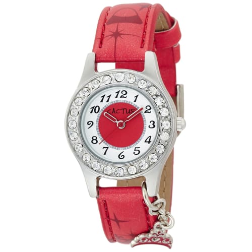 Cactus Kids' Watch with Charm, CAC-71-L07, Officially Imported, Red
