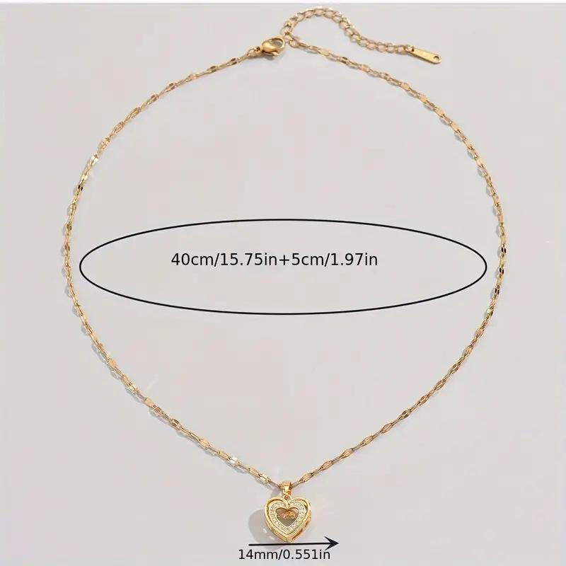 Collier pendentif en cristal en forme de cœur battant mignon pour femme, mode coréenne, chaîne de clavicule en acier inoxydable, bijoux de mariage sexy pour femme