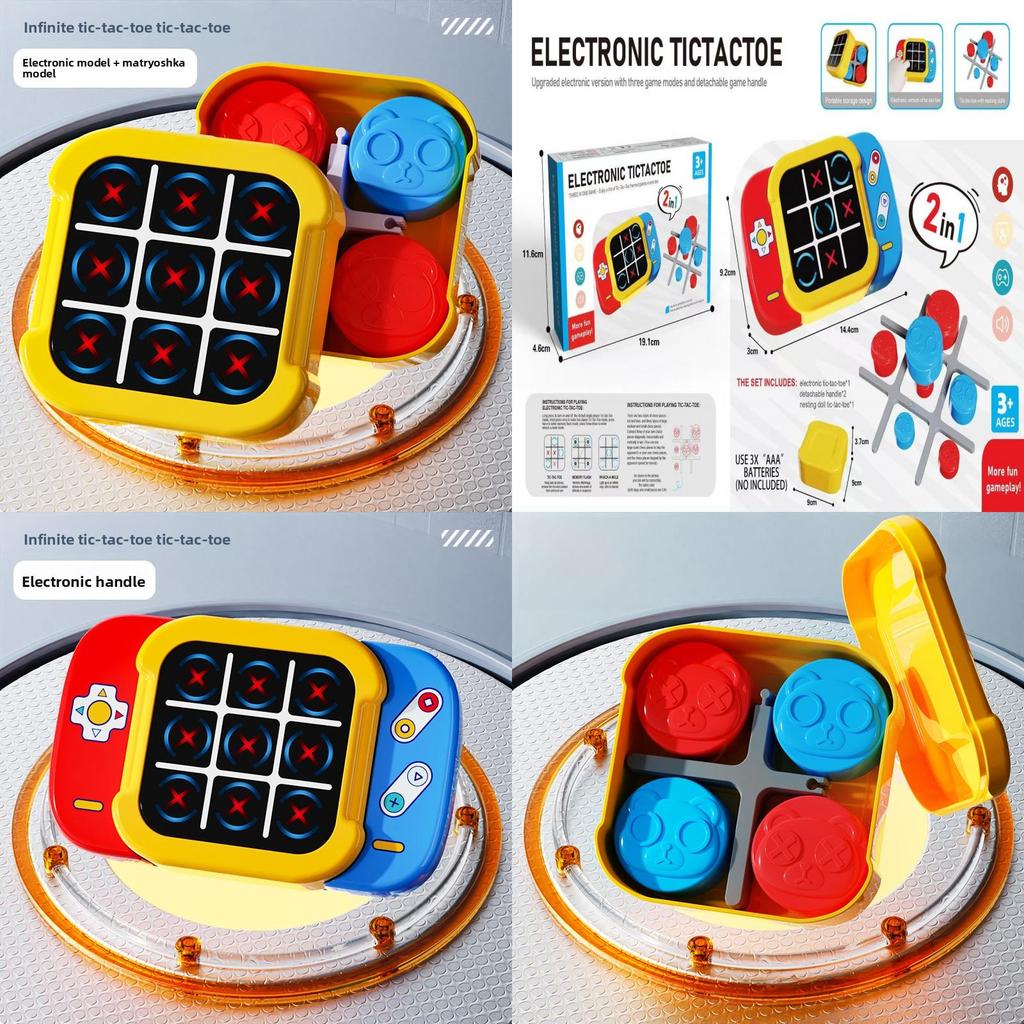 Aile Eğlencesi ve Beyin Gelişimi İçin Süper Tic Tac Toe El Tipi Elektronik Oyun