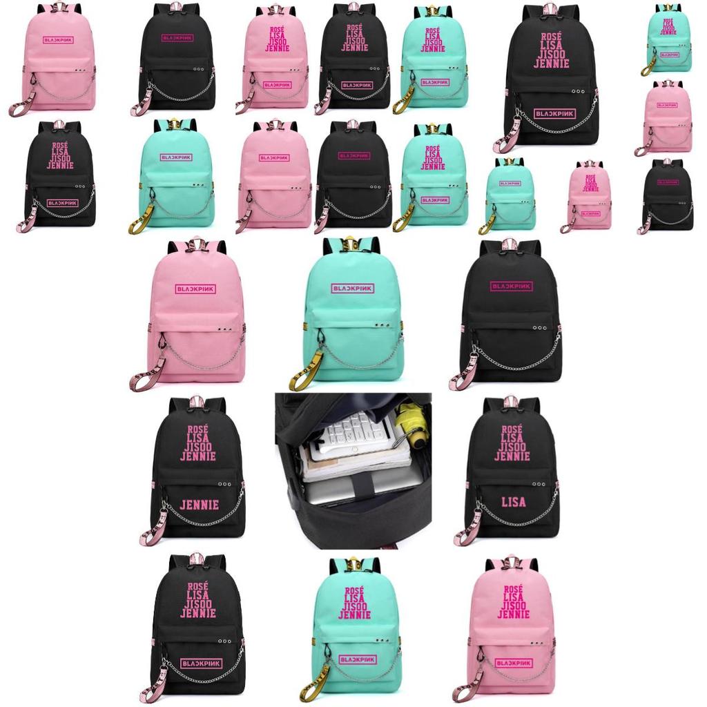 Stylish And Durable Blackpink-inspired Backpack For Students