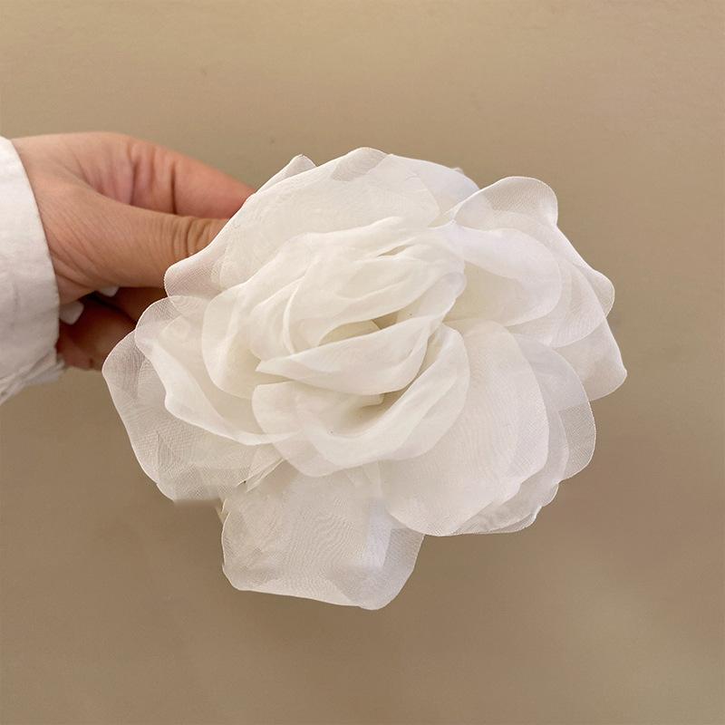 Acrylstoff Netz doppelseitige Blumenspange, modisches Temperament, Krallengreifer, vielseitiger Pendler-Kopfschmuck, Haarschmuck, gehobenes Gefühl