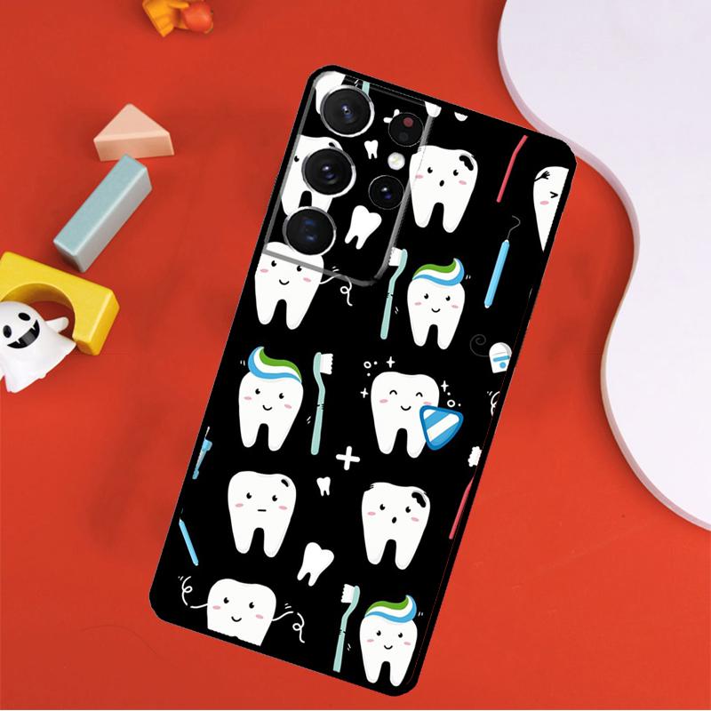 Dentist Dental Teeth Tooth Doctor Phone Case For Samsung Galaxy S25 Ultra S9 S10 S20 FE S21 S22 S23 S24 Plus S24 Ultra Cover