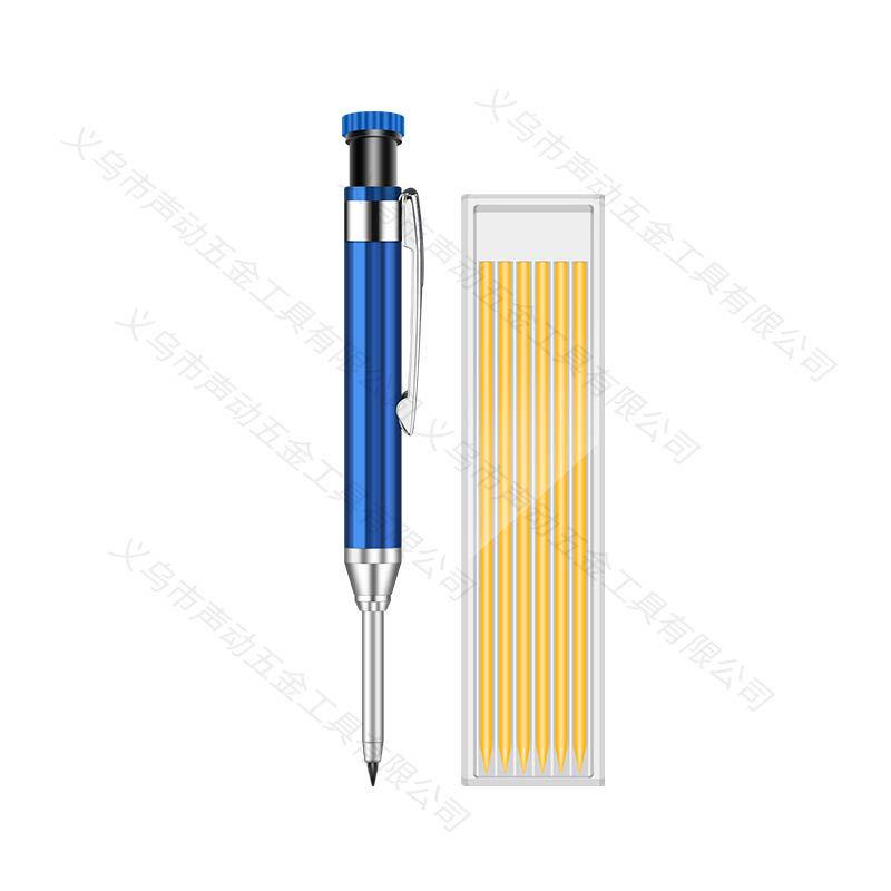 Em estoque: Lápis de Grafite Exclusivo de Metal com Ponta Longa de 2,8 mm para Furos Profundos em Marcenaria & Engenharia para Marcação & Posicionamento