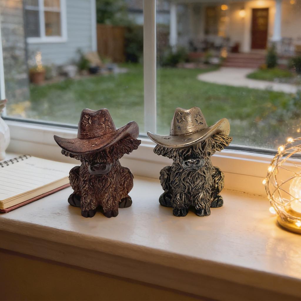 Cow Resin Figurine, Baby Calf Decoration, Festive Atmosphere Home Decoration, Craft Item