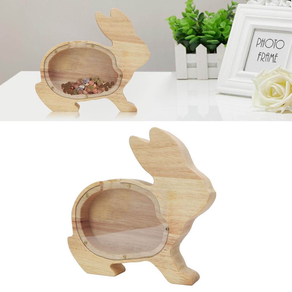 Animal   Bank Cute Cartoon Money Bank Wooden Animal Saving Box For Boys Girls and Adults