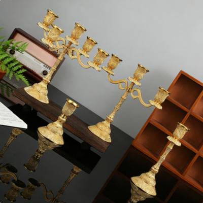 3/5-head European Retro Metal Candlestick Dining Table Candlelight Dinner Home Decoration