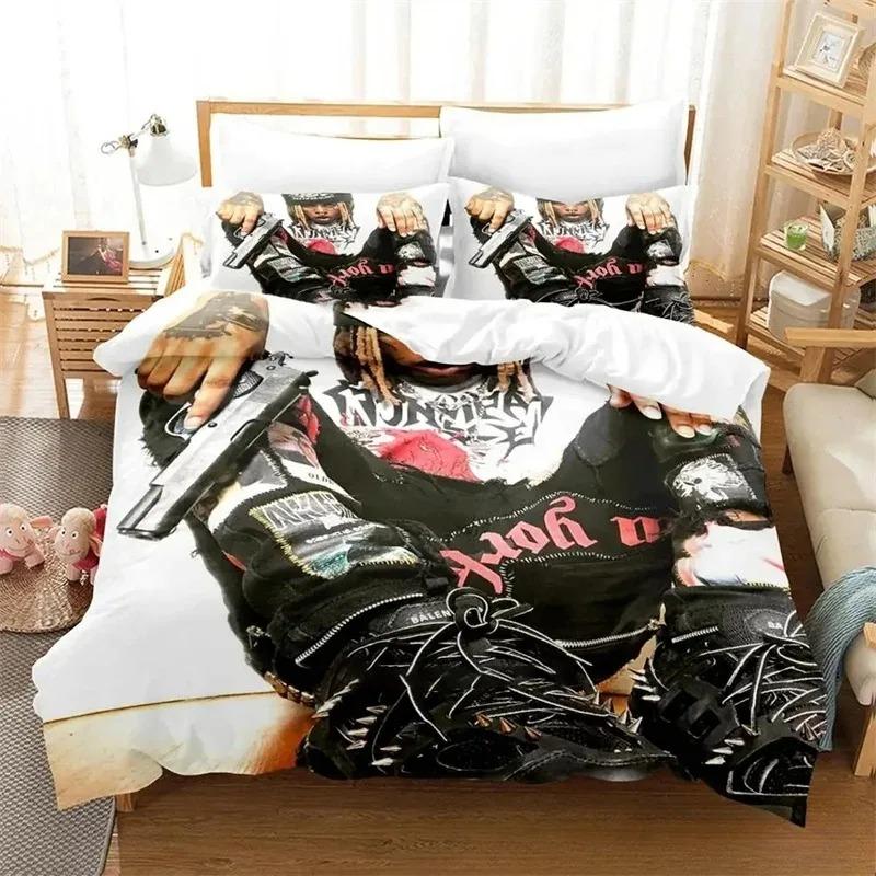 3D-print Zillakami Rapper Sängkläder Set Pojkar Flickor Enkel Dubbel Queen King Storlek Påslakan Örngott Säng pojkar Tonåringar Vuxna