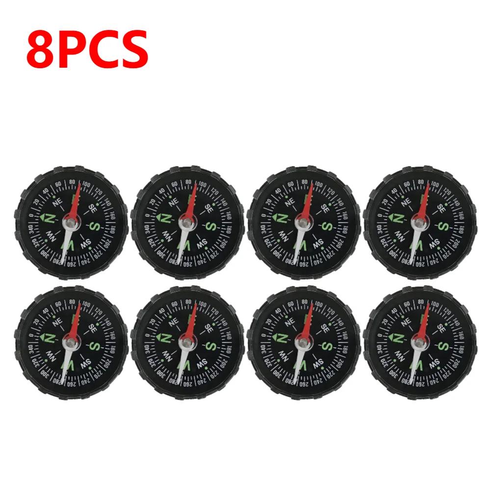 1-10PCS Portable Mini Camping 45mm Outdoor Survival Compass Guider Navigation Button Design Pocket Compass Practical Guider