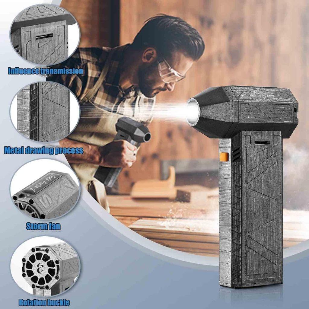 120W  Powerful Mini Turbo Jet Fan Multifunctional Rechargeable Air Blower 130000RPM Portable Cordless Electric Air Duster