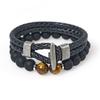 Jbans Classic Matte Tiger 241 & Gentle Black 243 Bracelet Set (C1801-Se004Bk)