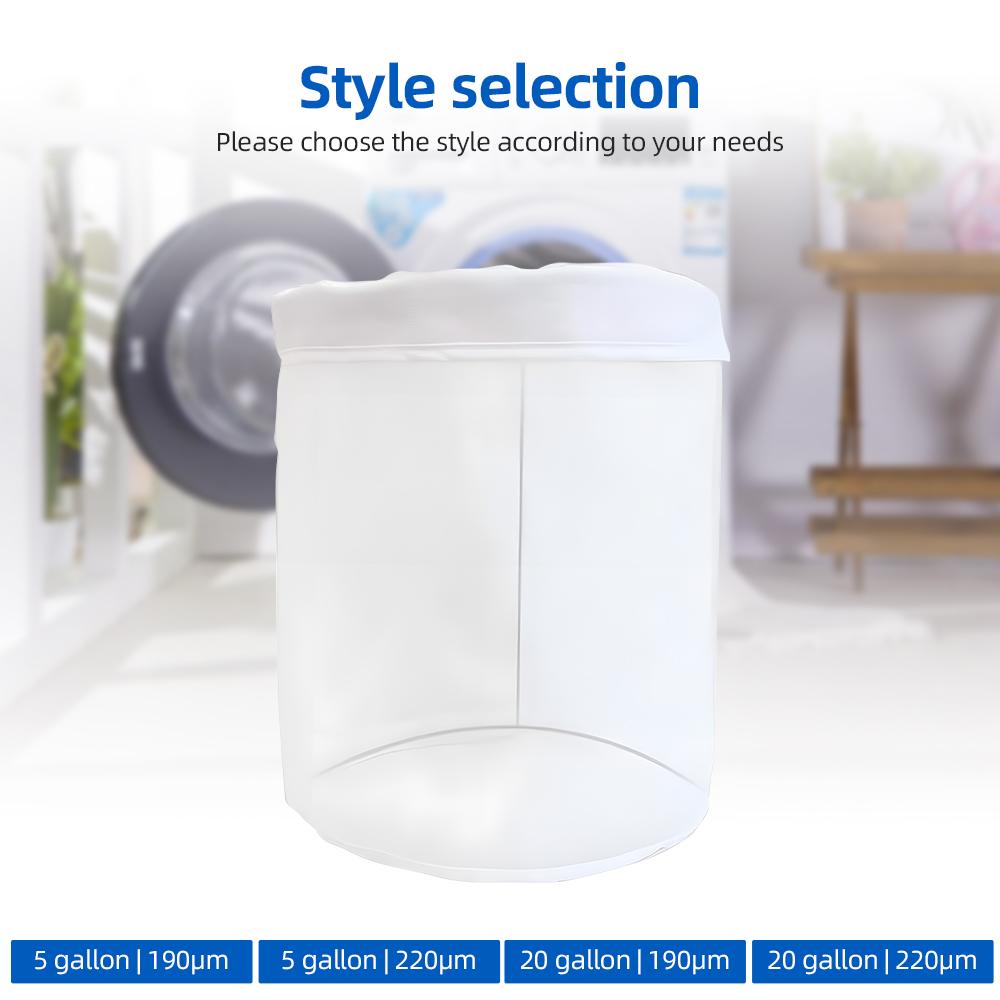 Multifunctional Mesh Laundry Bags with Zipper, 20 Gallon Plant Filter Nylon Bag, Travel Wash