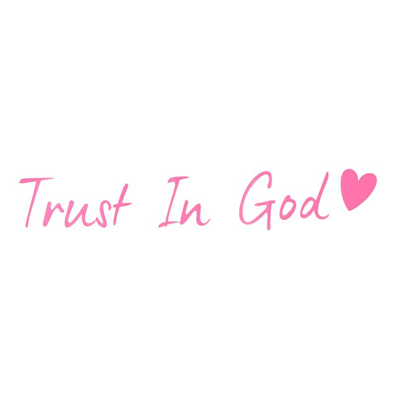 Trust In God Mirror Decal, Car Decals For Women, Faith Mirror Decal, Cute Vinyl Decal, Christian Car Mirror Decal, Religious Car