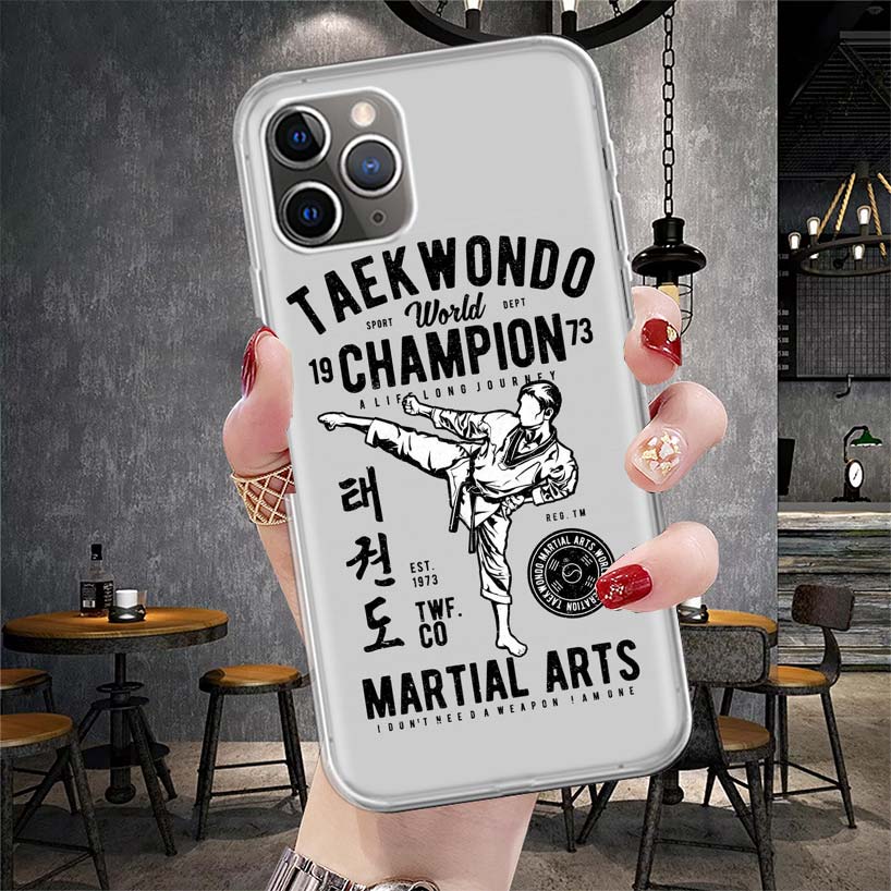 

Kungfu Taekwondo Soft Phone Case For IPhone 11 17 Air 16E 16 Pro Max 15 + 14 Plus 13 Mini 12 Apple 7 SE 8 Fundas Coque 11 17 Air iPhone 7(8)SE