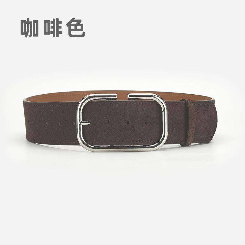 Retro Belt Women'S Coat Dress Decorative Leather Belt Simple Pin Buckle Waist Seal