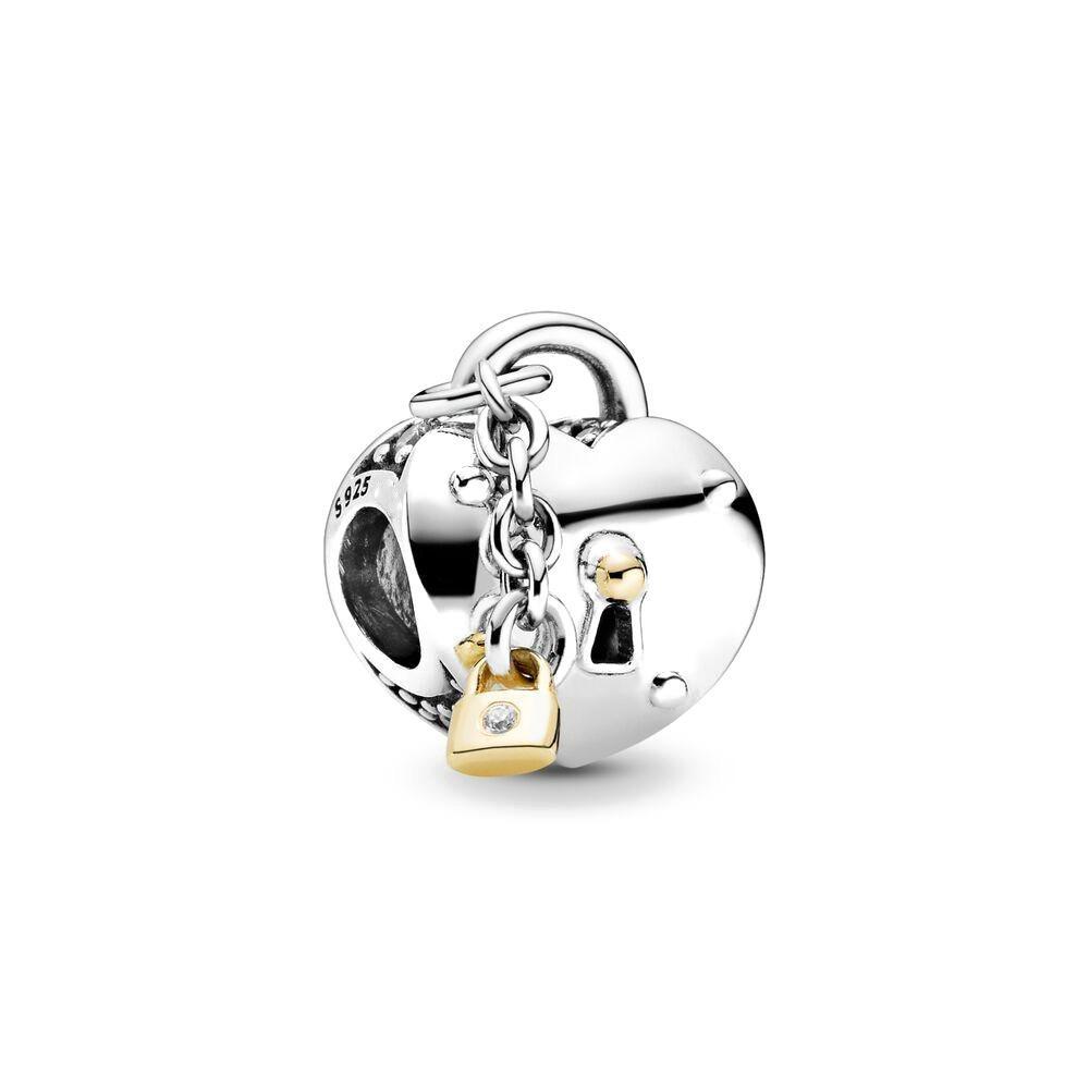 New 925 Silver Charm Fit Original Bracelet Accessories Women Jewelry Love Series Lock And Key