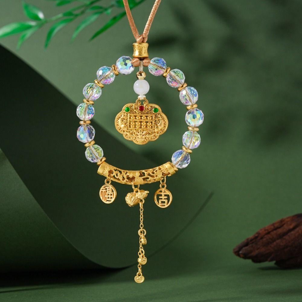 Hanging Five-way God of Wealth Pendant Chinese Style Car Pendant Bead Pendant  Automobile