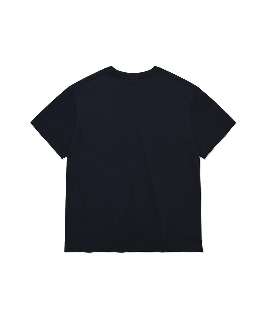 COVERNAT WOMAN Oversized Vintage Graphic T-Shirt Navy