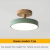 Minimalistische nordische LED-Deckenleuchte mit Holzkörper für die Beleuchtung von Hausfluren