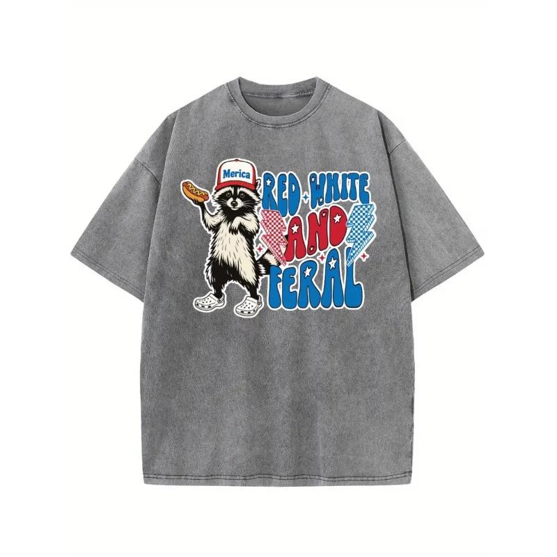 

European sizes Men s T-Shirt - Retro Streetwear Top with Loose Fit - Casual Spring Summer Casual Attire - Soft Breathable Blouse S серый