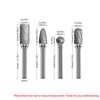 8x Double Cut Tungsten Carbide Burrs Rotary Burr Set 1/4" Shank Die Grinder Bit