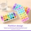 Shunshi Weekly Pill Organizer with Am/Pm Compartments Travel Pill Boxes 7 Day 2 Times A Day Tablet Dispenser with 14 Compartment