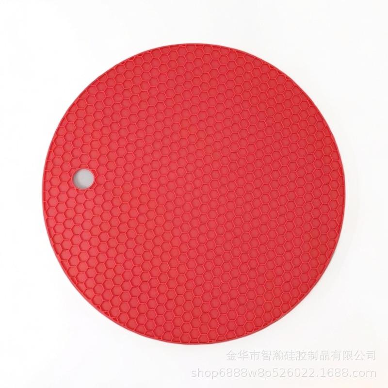 Silicone Heat Resistant Placemats - Round Non-Slip Pot Holder Mats For Kitchen Countertops & Dining Tables, Multi-Purpose Hot Pad Trivets