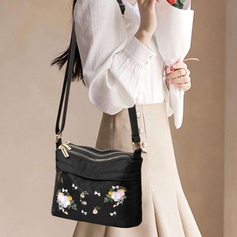 Design Single Casual Floral Messenger Bag Women's Fashion Commuting Small Capacity Tote Bag Casual Ladies Shoulder Bag