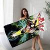 Classic Anime D-DandadanS Microfiber Blanket Quick Drying Beach Towels Oversized Printing Super Absorbent Pool Towel Blanket