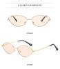 Trendy Euro-American Metal Frame Small Sunglasses for Women: Retro Street Style with High-End Appeal