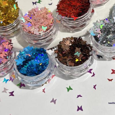 Holographic Butterfly Glitter Nail Art Stickers & DIY Craft Flakes