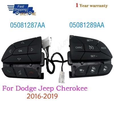 05081287AA 05081289AA Pour Dodge Jeep Cherokee 2016 2017 2018 Bouton Audio Téléphone Volume Commande au Volant de Voiture