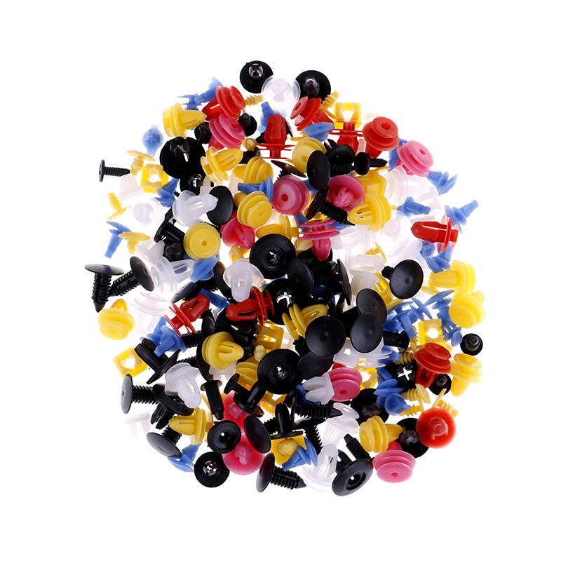 500Pcs Mixed Auto Car Fastener Clip Bumper Fender Trim Plastic Rivet Door Panel
