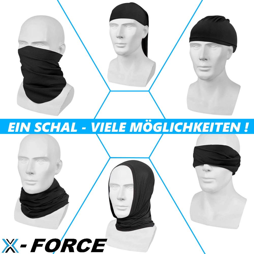 X-FORCE Multifunktionstuch Schlauchschal Bandana Halstuch Herren Damen Motorrad
