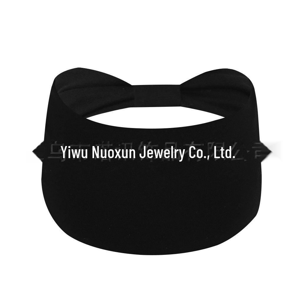 Elastic Wide Side Sports Headband: European & American Style, Sweat-Absorbing, Fashionable Hair Accessories
